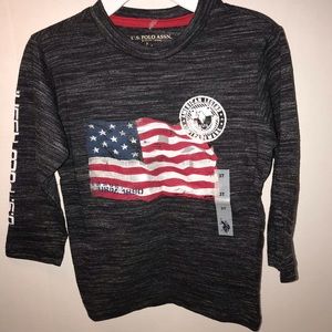 Boys polo long sleeve tee shirt.